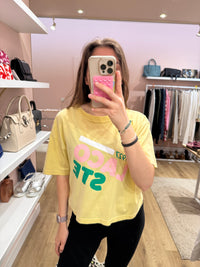 T-shirt jaune Lacoste - jaune - T.38 31/05