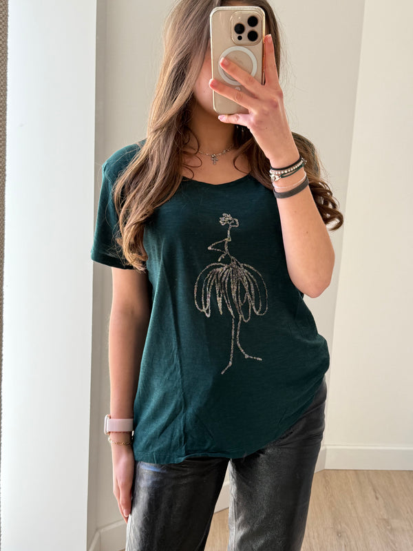 One Step - T-shirt vert foncé MC - T.XL