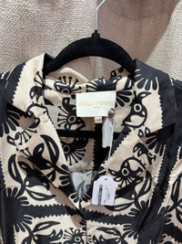 Chemise beige motif noir satin Stella Forest 08/10