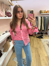Chemise carreaux rose Tommy Hilfiger T.XS 01/07