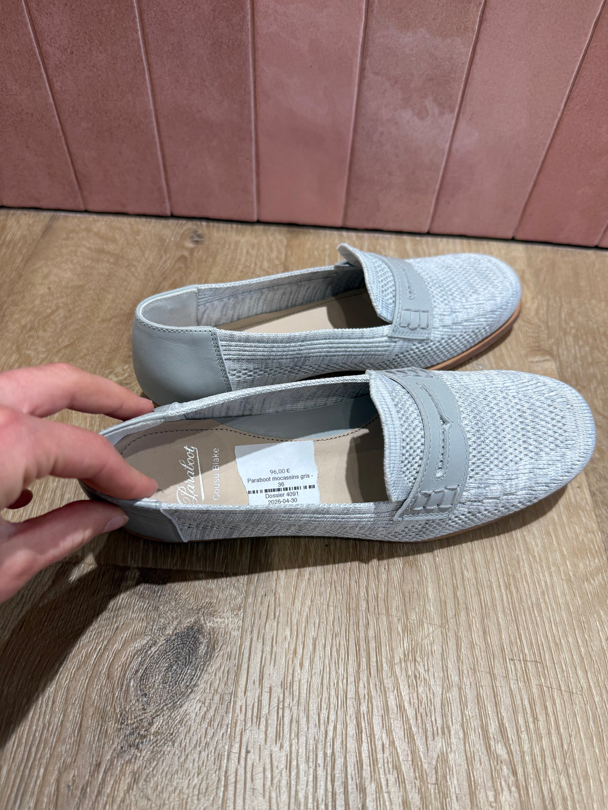 Paraboot mocassins gris T.36