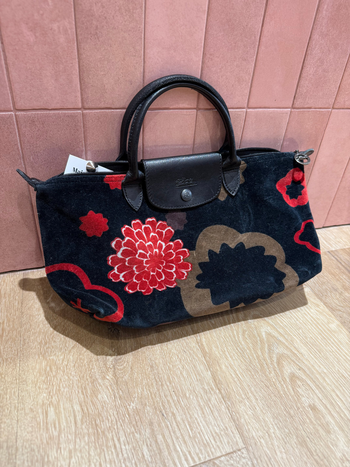 Sac - Longchamp - Noir et bleu velours - T.TU