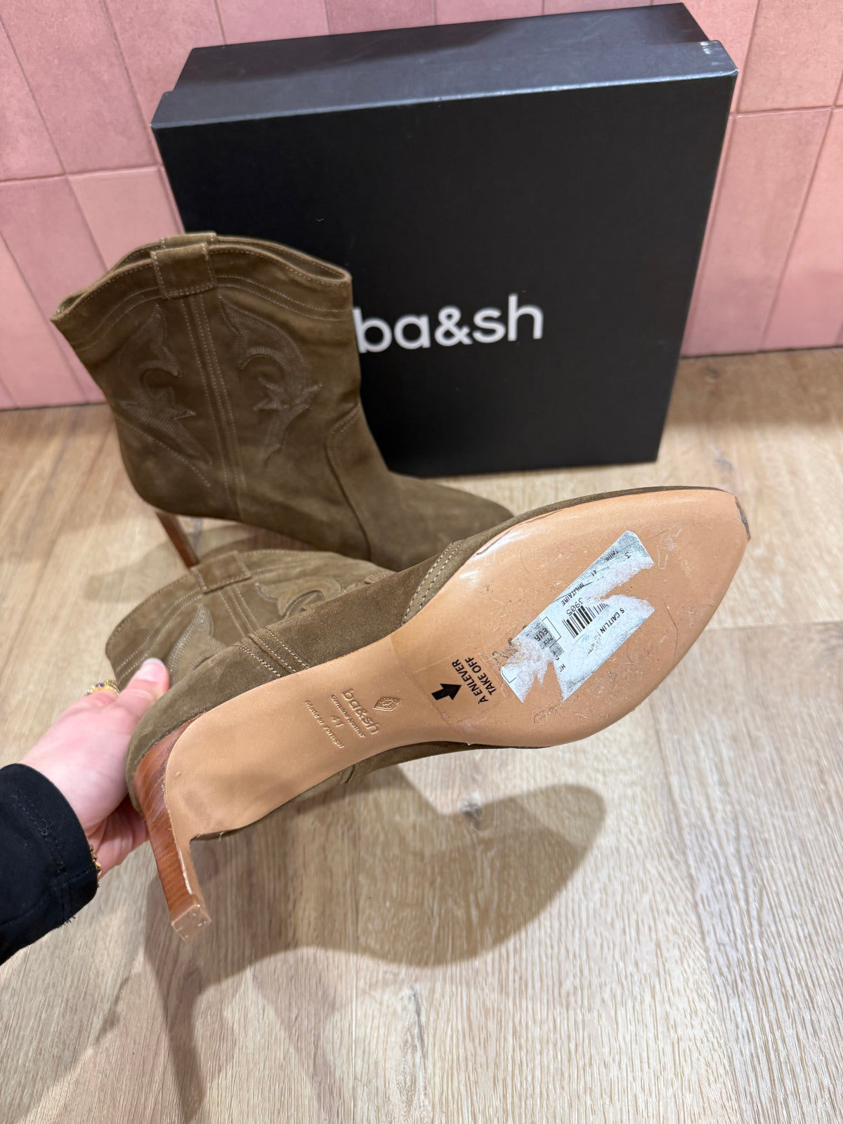 Bottines en daim bash T.41
