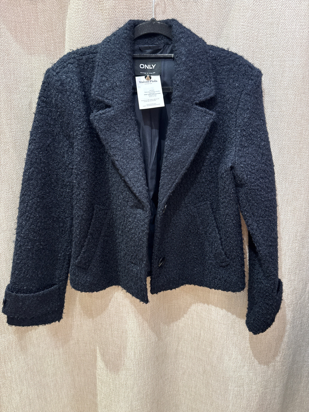 Veste bleu marine courte Only T.S/M