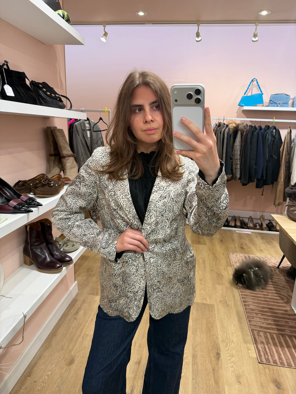 Blazer Crème et gris Diega T.S 07/09