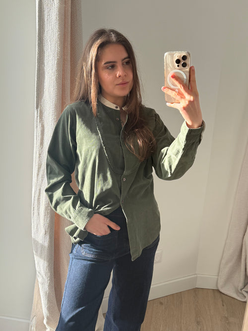 Chemise Comptoir des Cotonniers Verte (velours) T.38