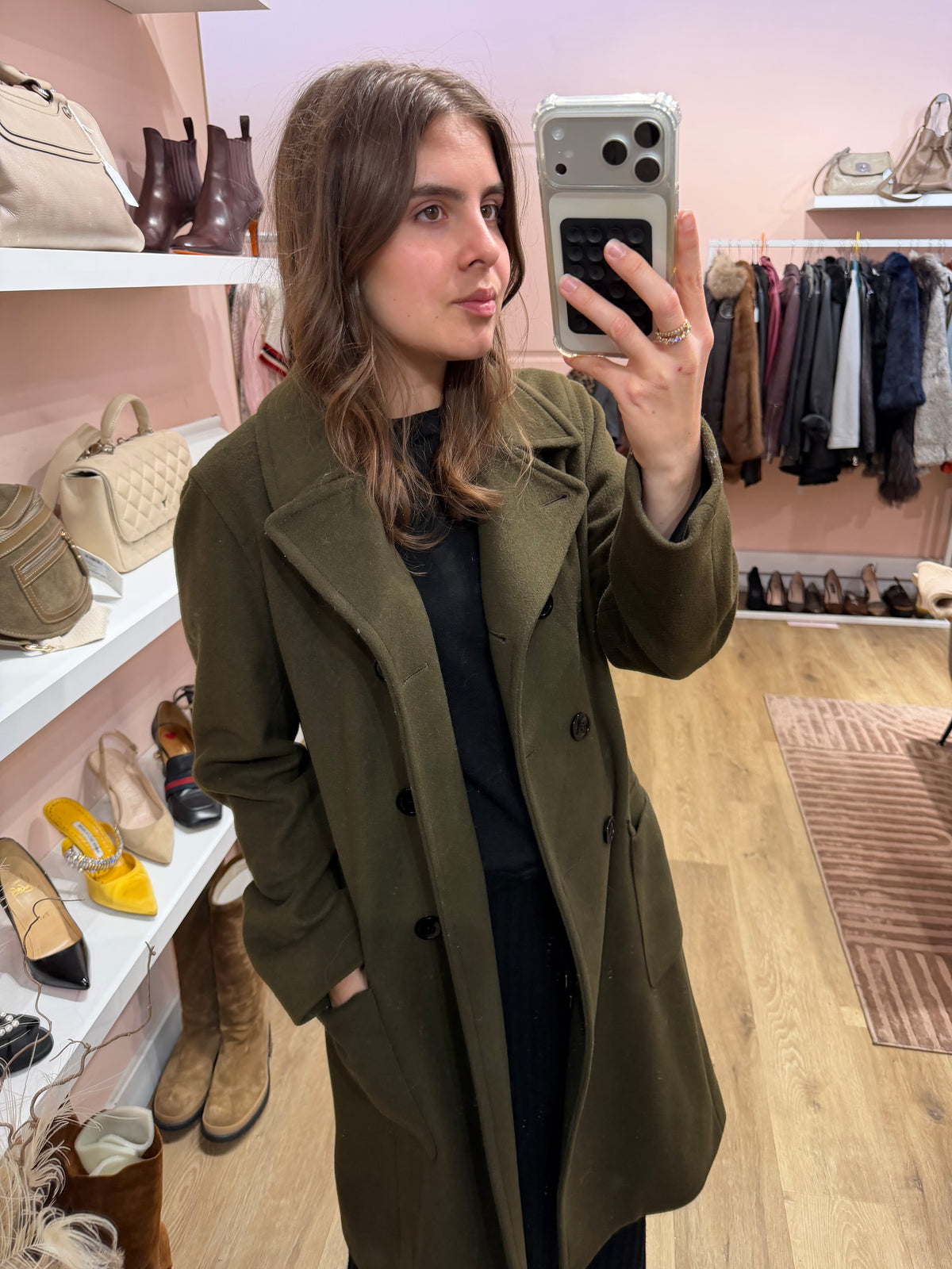Manteau Claudie Pierlot laine cachemire T.L 23/09