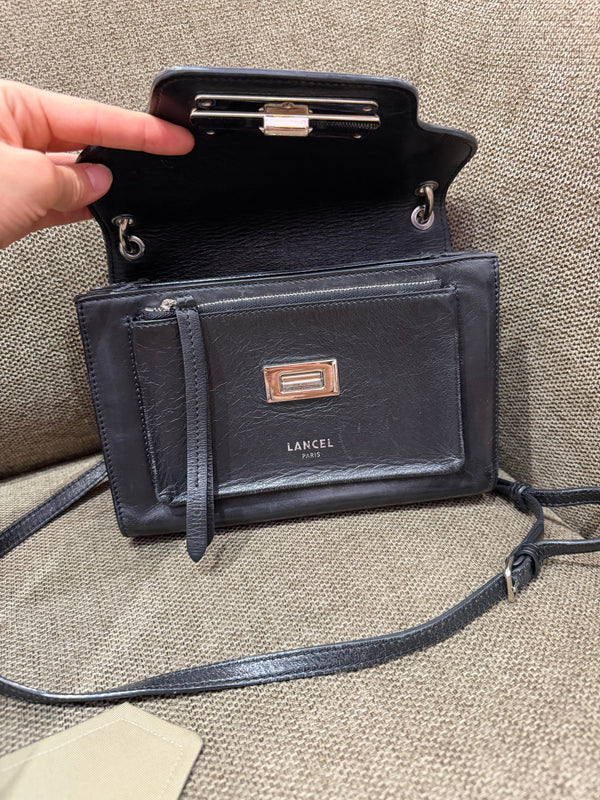 Sac lancel noir en cuir 11/08