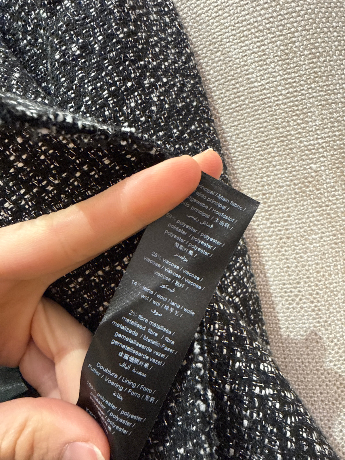 Veste tweed IKKS 14% laine T.38