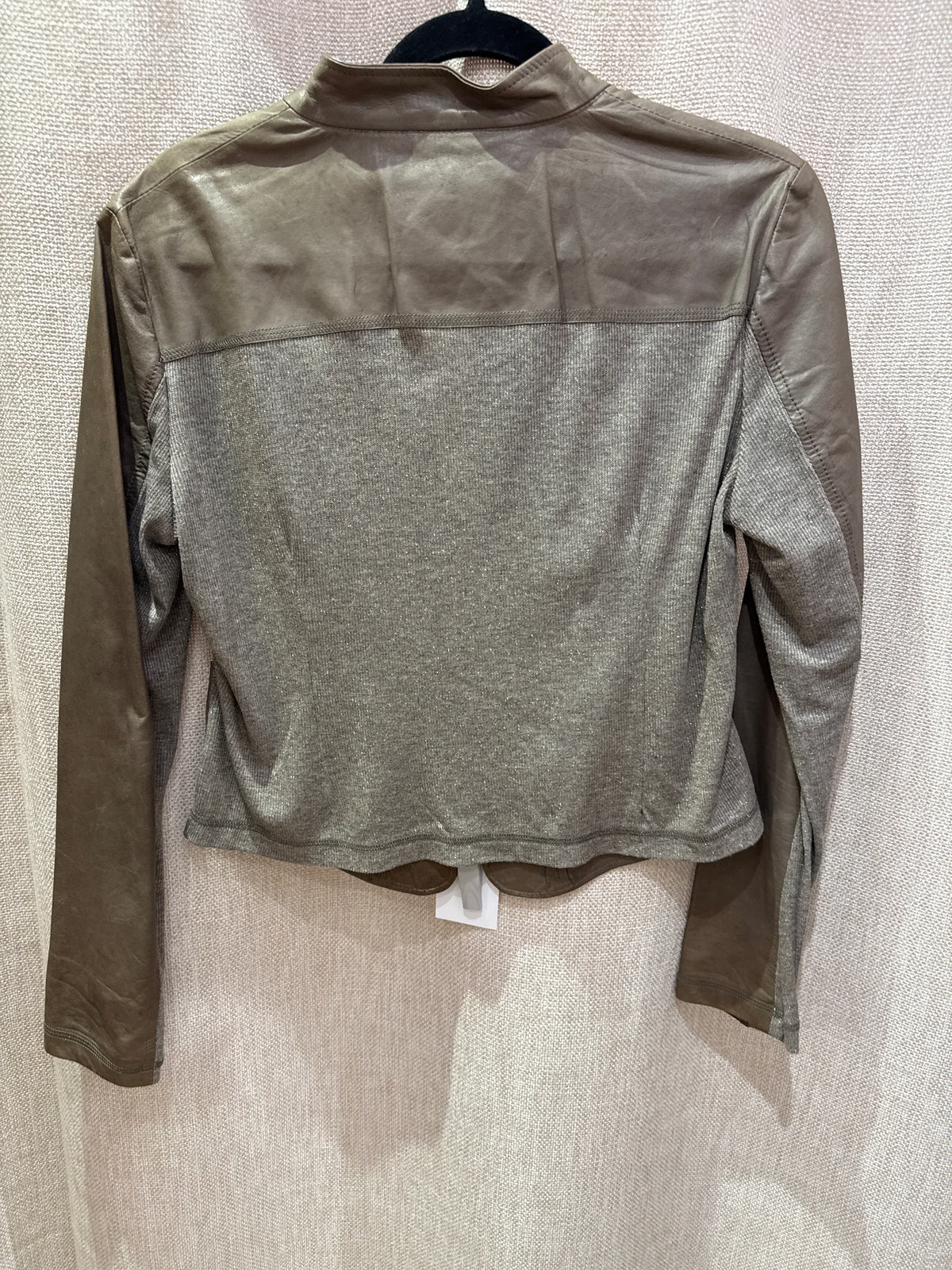 Veste cuir taupe Montereggi T.38