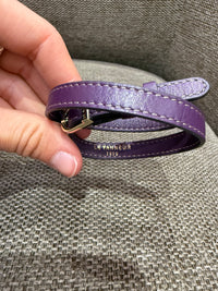 Bracelet en cuir le tanneur violet 13/06