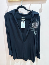 Polo manches longues La Martina noir T.L