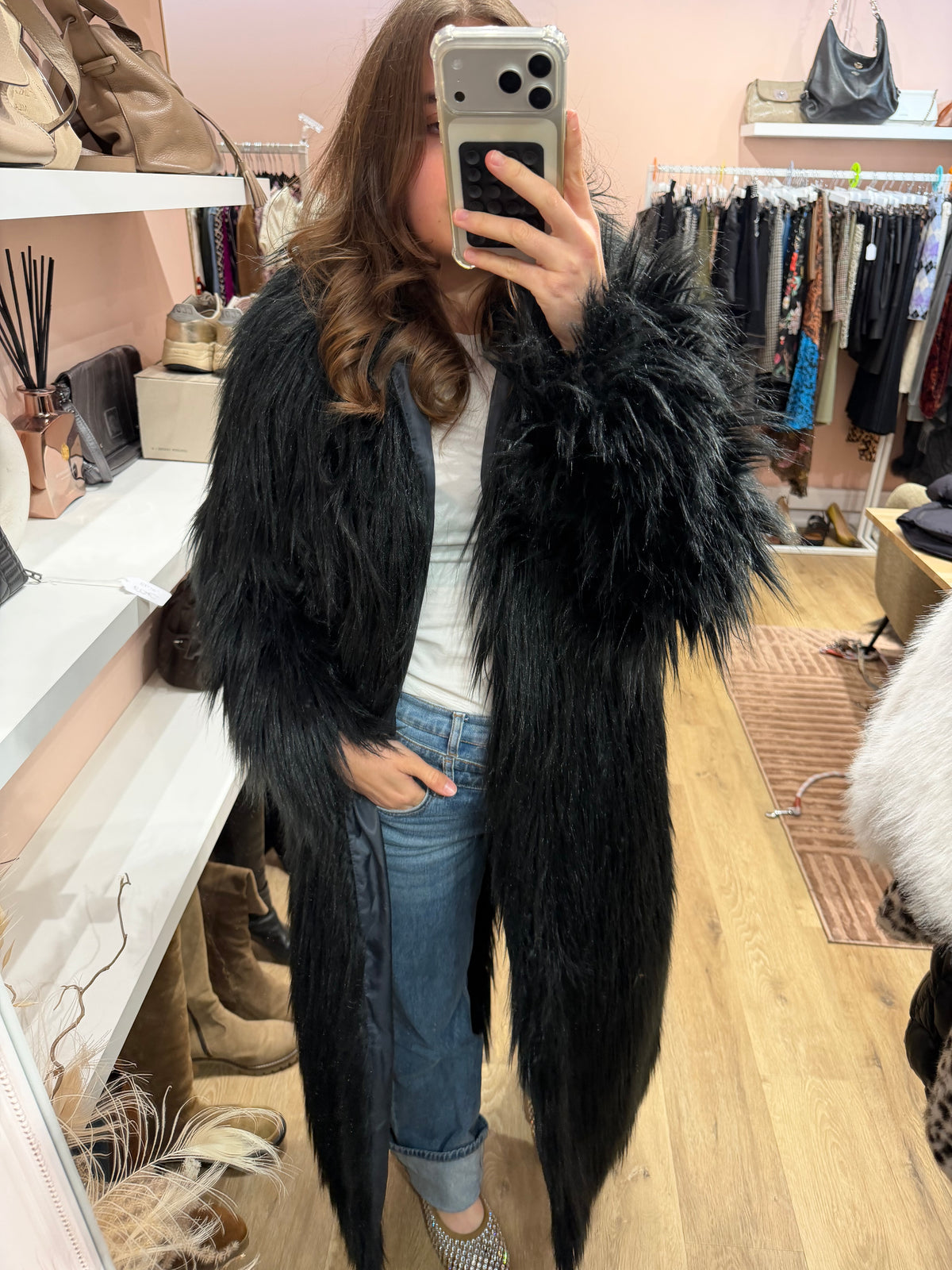 Veste longue en fausse fourrure Zadig & Voltaire T.38 12/10