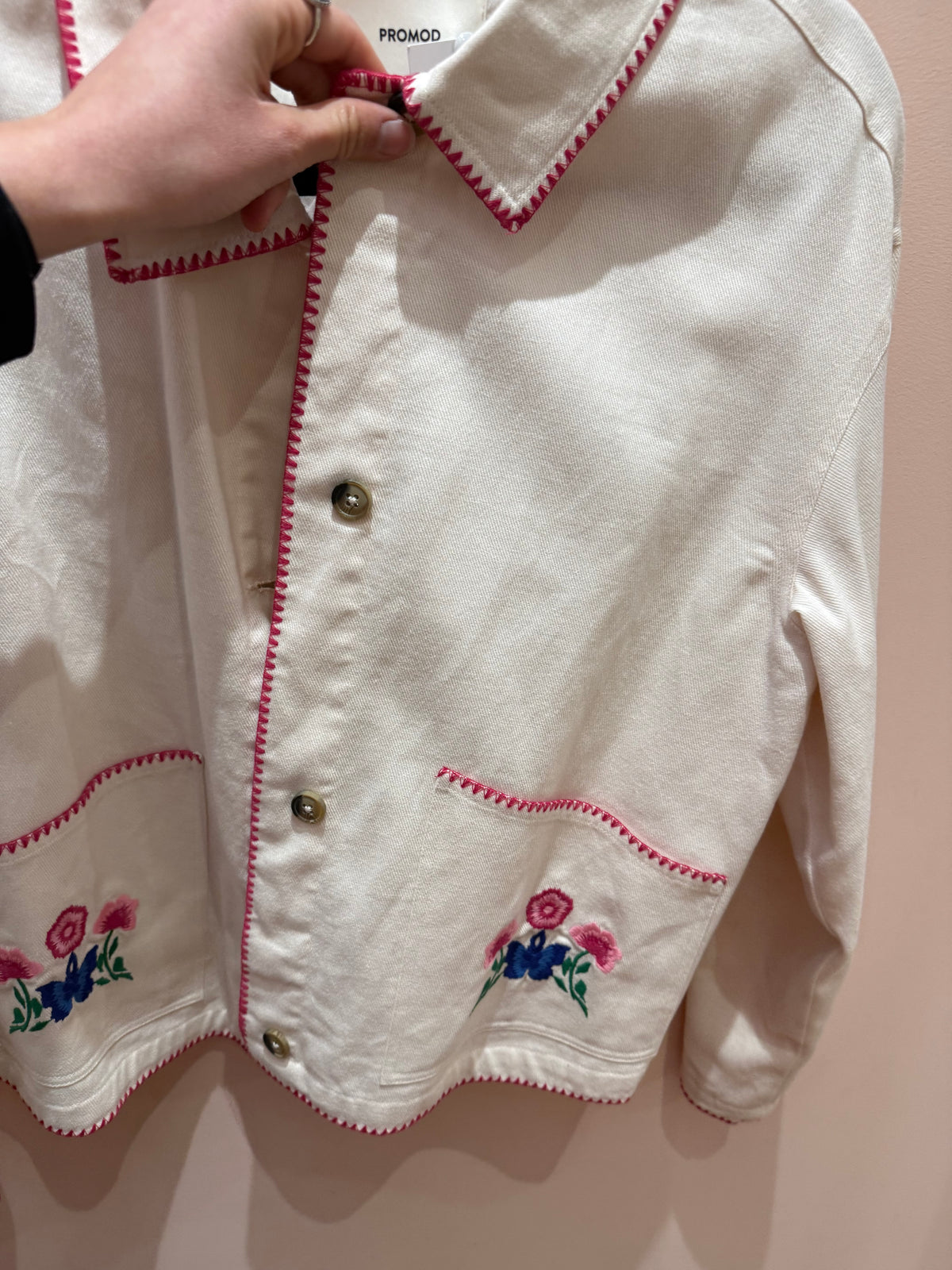 Veste Promod beige et rose T.L