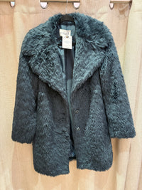 Manteau vert canard fausse fourrure Claudie Pierlot T.38