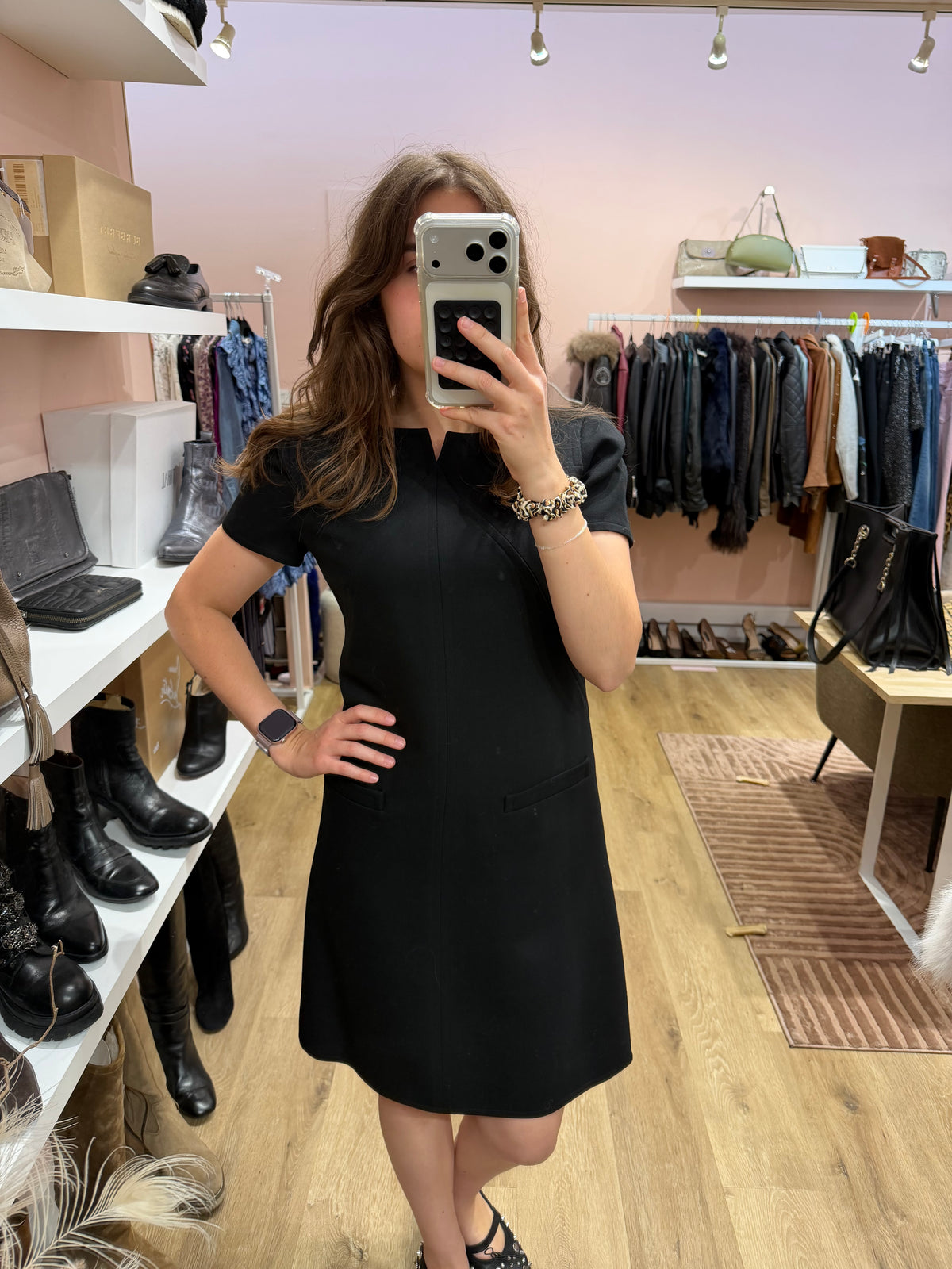 Robe Noire Courrèges T.38 01/10