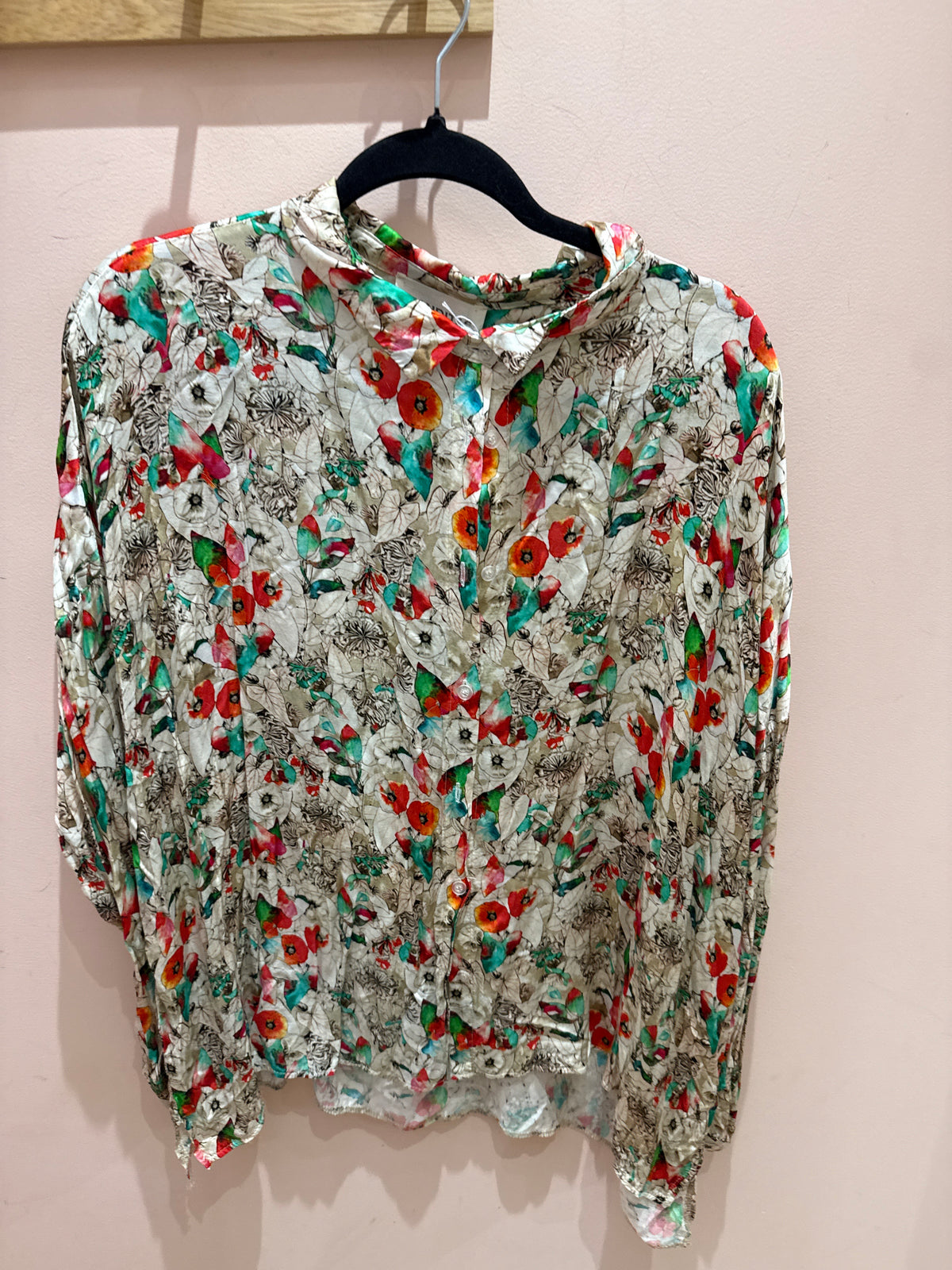 Blouse Banditas beige verte rouge T.U