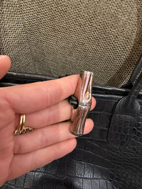 Sac cabas Longchamp noir effet croco 10/10