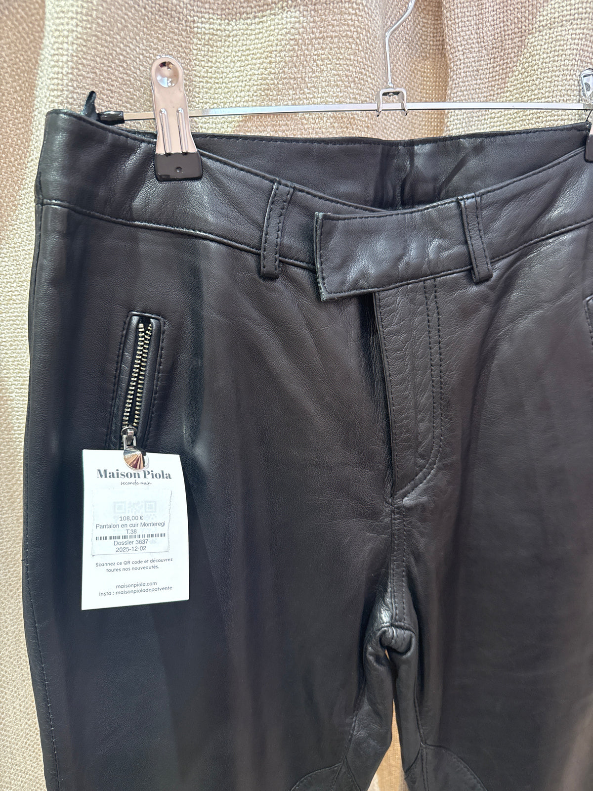 Pantalon en cuir Monteregi T.38