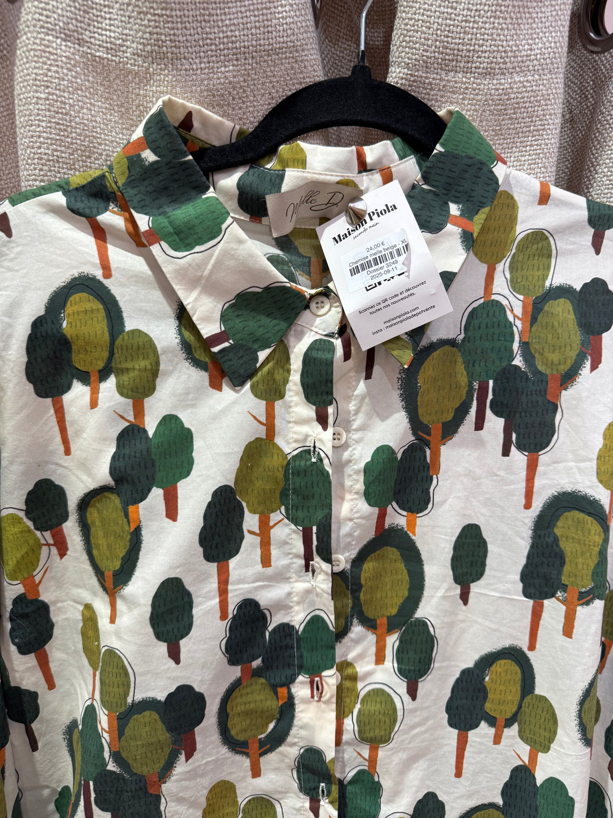 Chemise melle beige