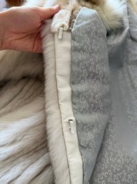Manteau fourrure renard argenté T.38 12/08
