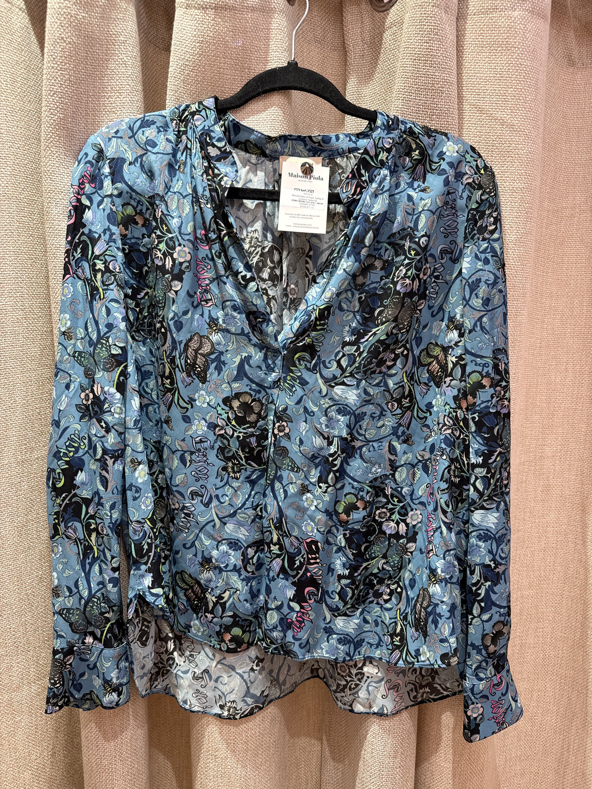 blouse bleu et rose zadig & voltaire Taille M