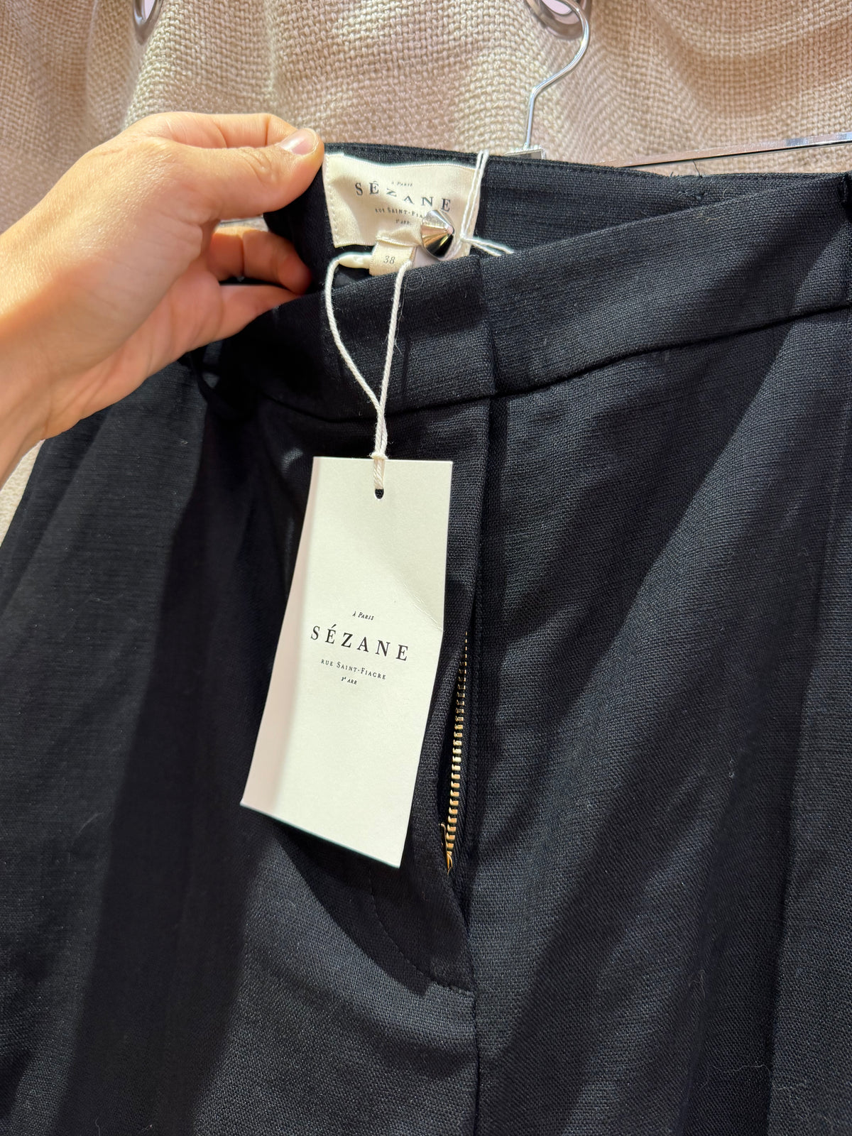 Pantalon noir large Sézane T.38 neuf avec étiquette 27/09