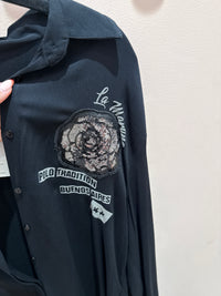 Polo manches longues La Martina noir T.L