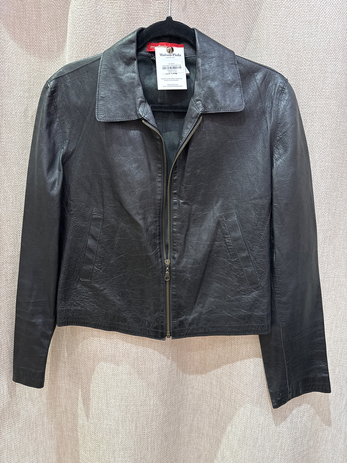 Veste cuir MELLENCAMP T.40