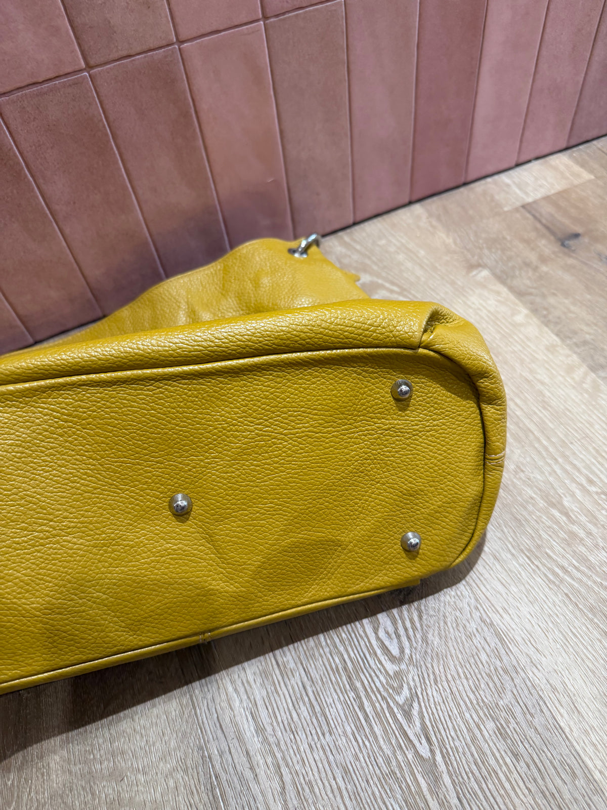 Sac cuir jaune 26/05