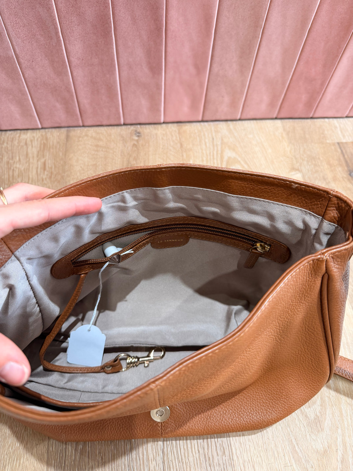 Le Tanneur sac en cuir marron 08/09