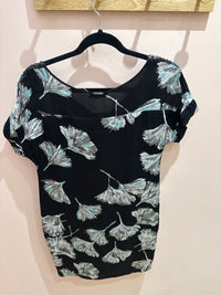 One Step - Robe manches courtes Noir et vert - T.M