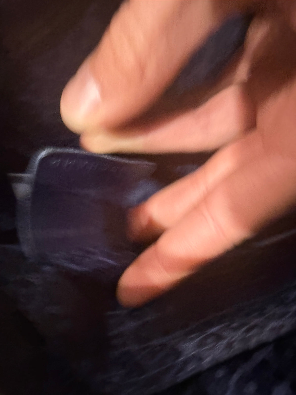 Sac bleu marine en cuir Longchamp