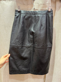 Jupe crayon en cuir noire IKKS T.34 20/09