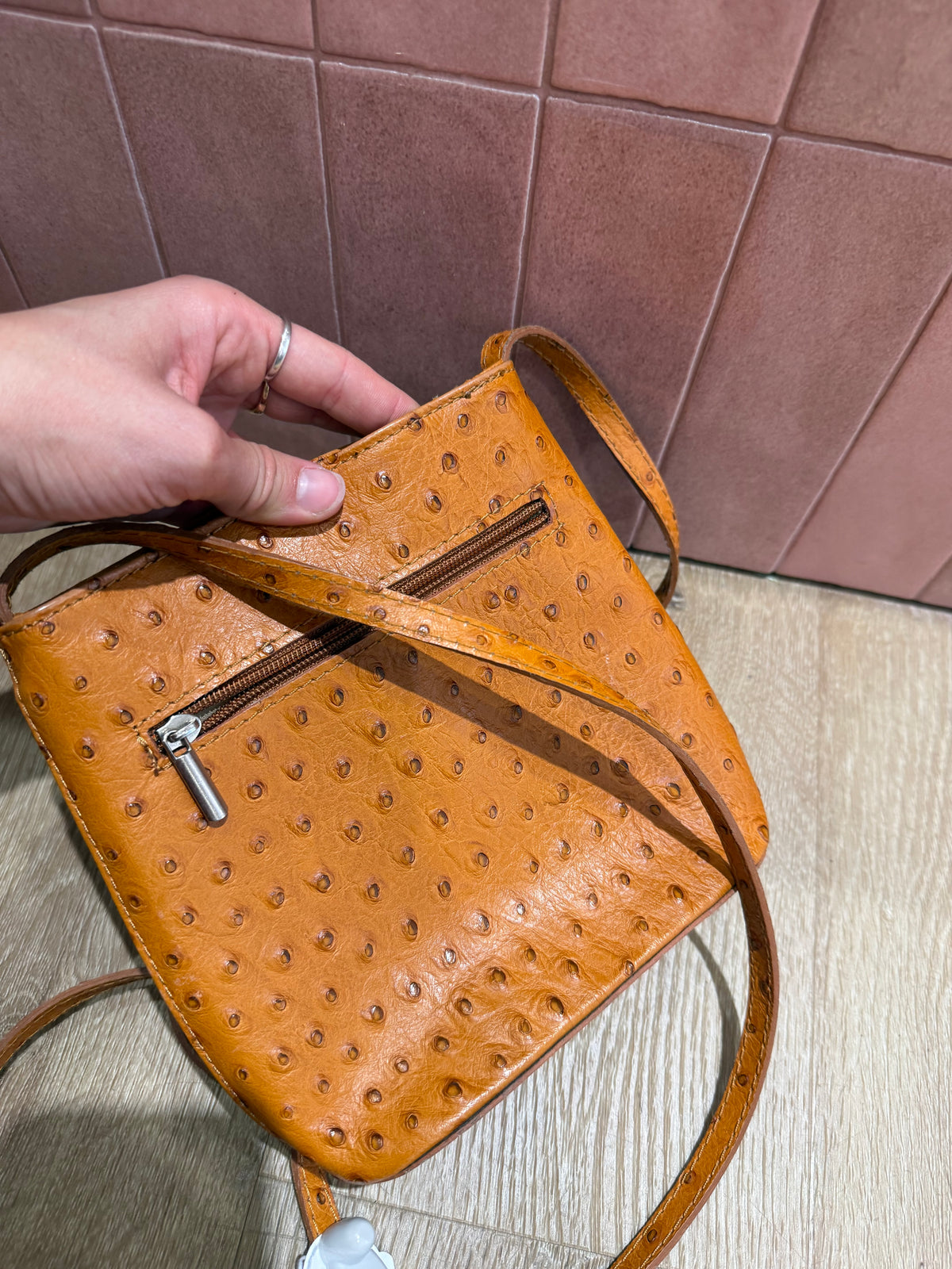 Sac cuir d’autruche 02/06