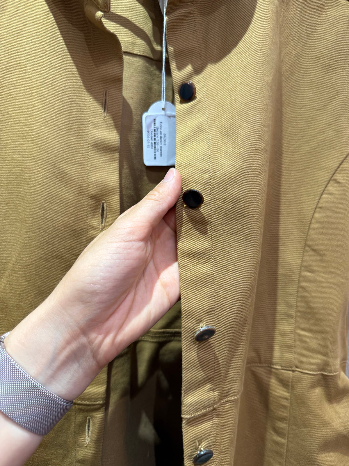Robe en denim marron Sézane T.38 25/07