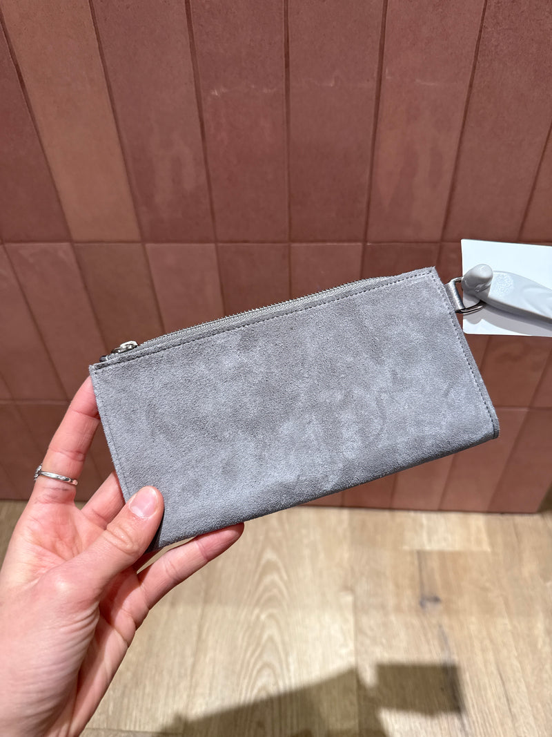 Pochette taupe en daim Longchamp