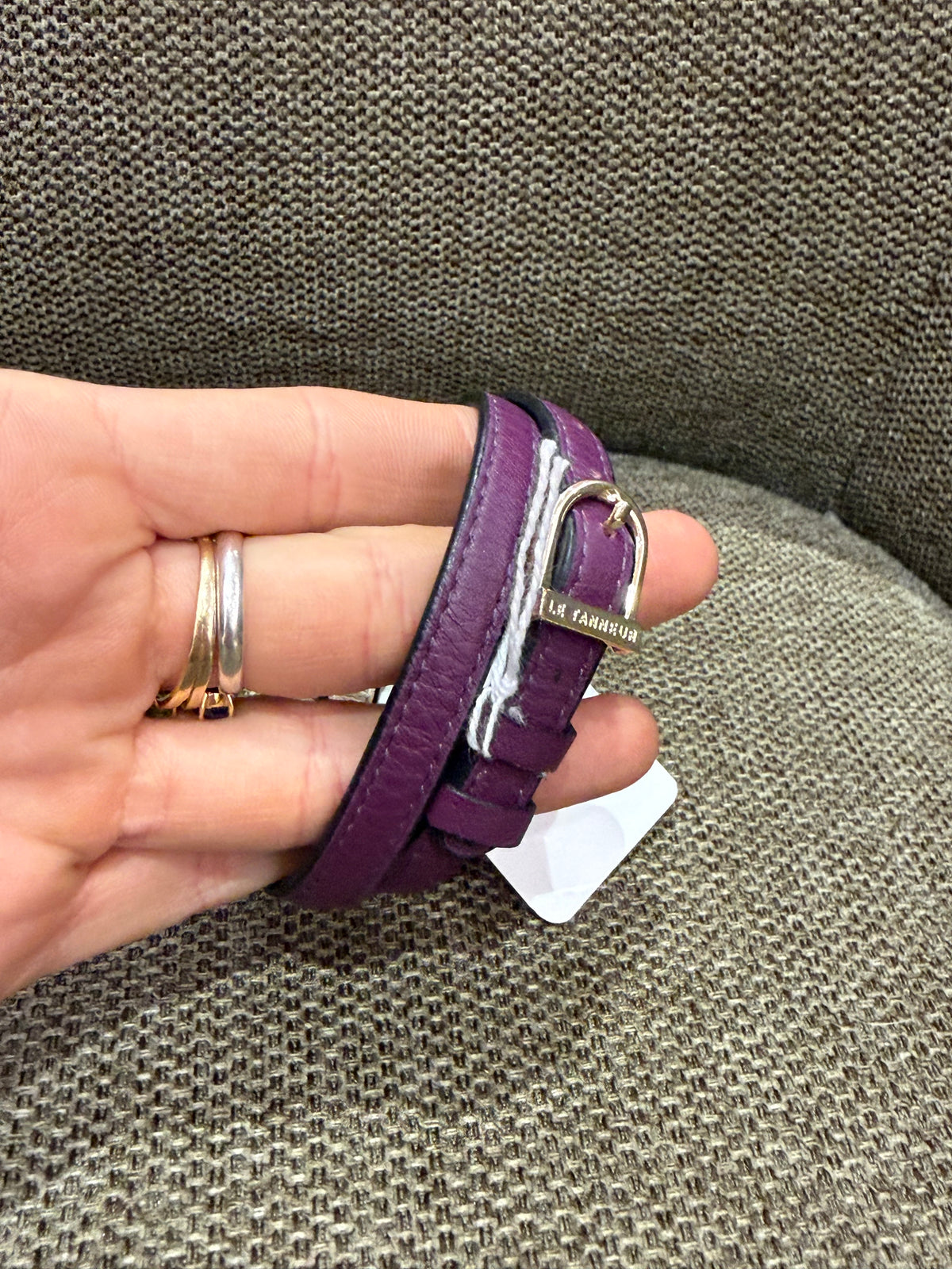Bracelet en cuir le tanneur violet 13/06
