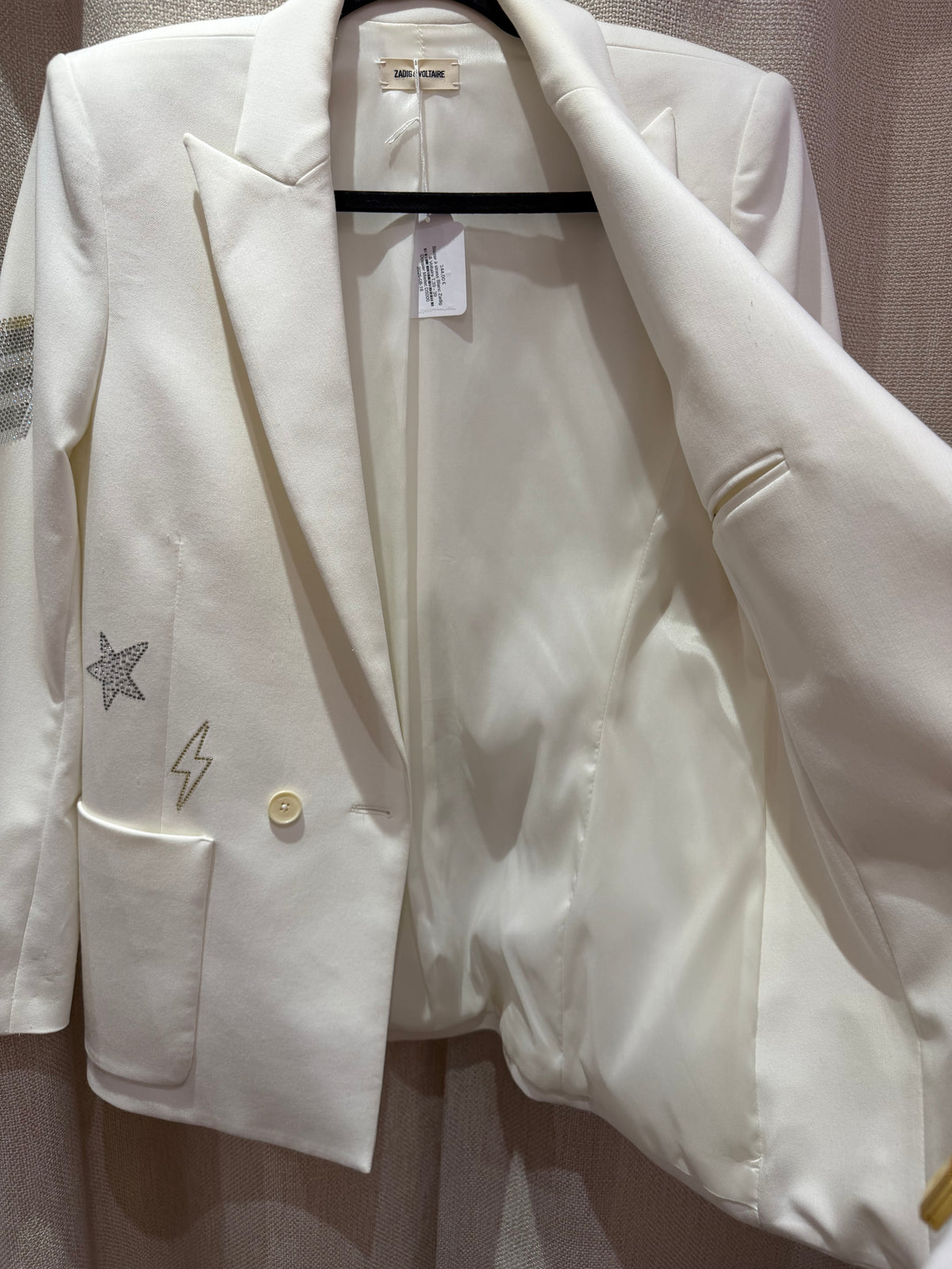 Blazer à strass Blanc Zadig & Voltaire T.38 03/09