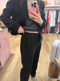 Pantalon noir chic à clous Claudie Pierlot T.40 07/06