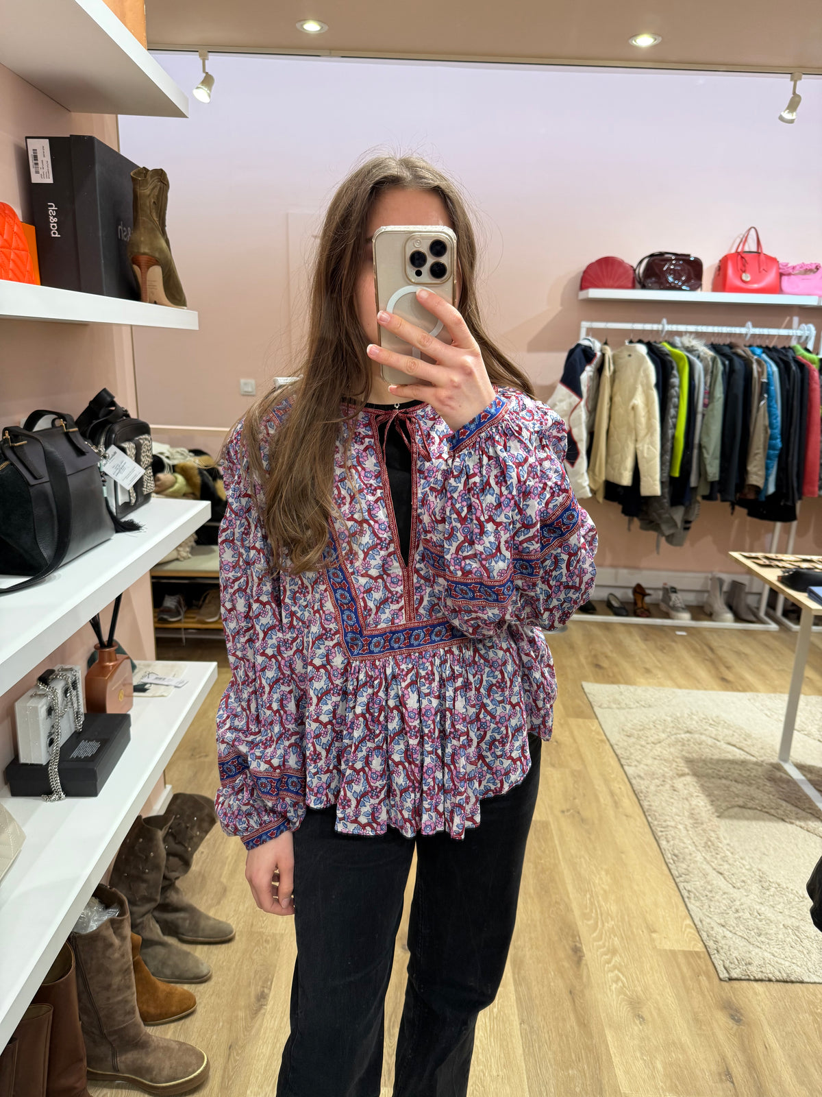 Chemise rose bleu Isabel Marant Étoile