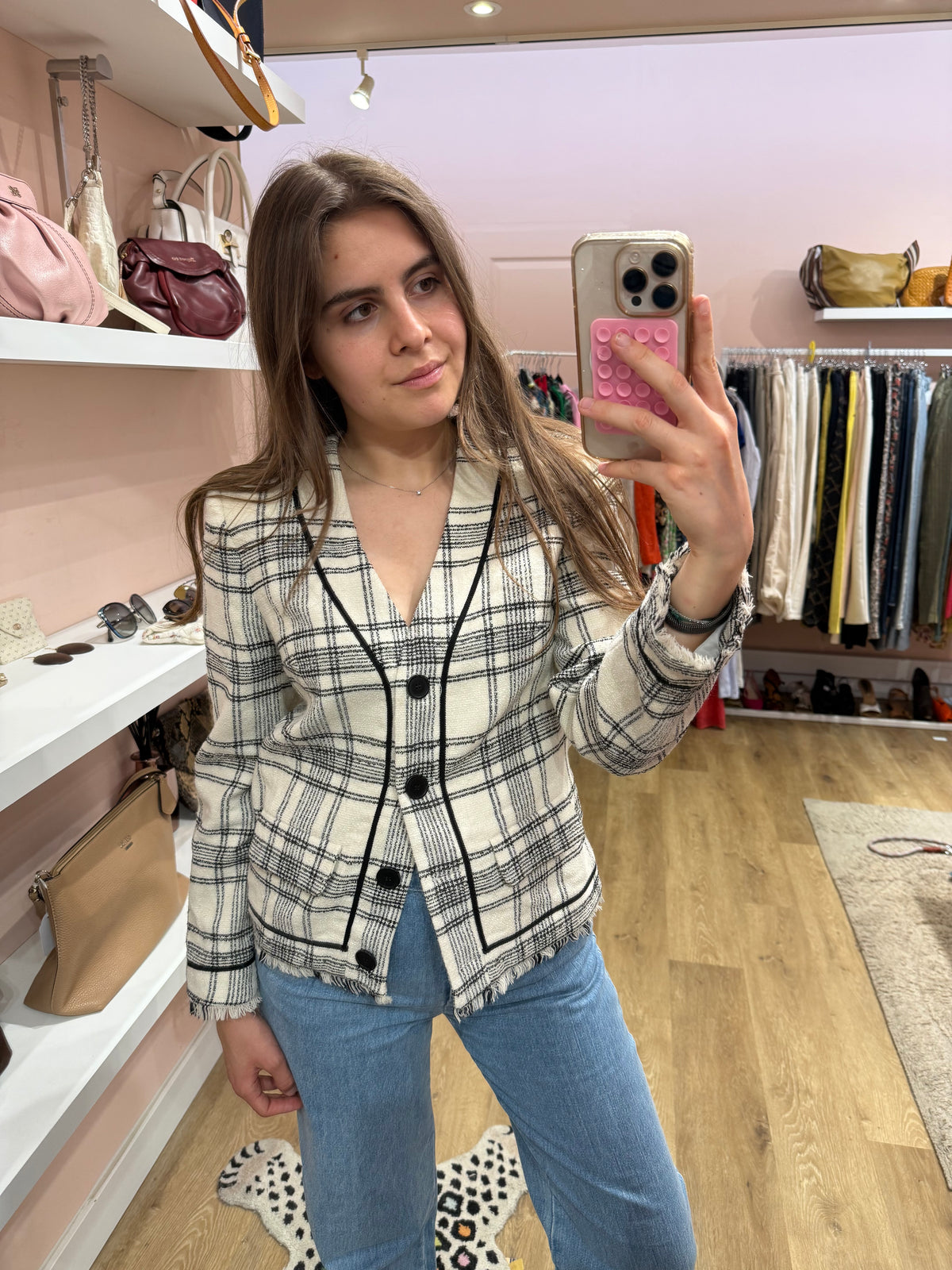 Claudie Pierlot Blazer Blanc T.WEED/CARREAUX 01/07