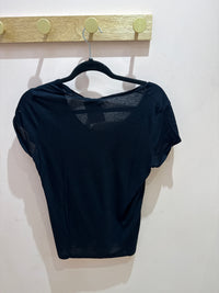 I.Code T-shirt noir croix argentée T.M