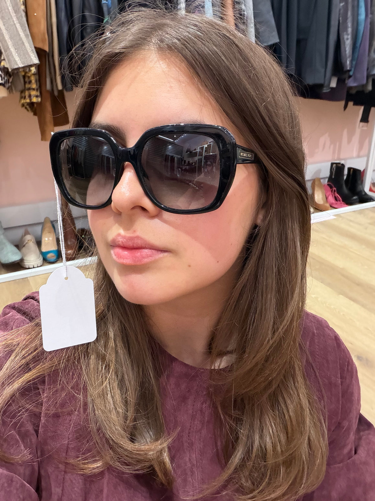Lunettes noires Michael Kors, grand format 14/10