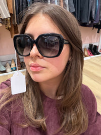 Lunettes noires Michael Kors, grand format 14/10