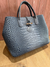 Sac Longchamp en cuir bleu 20/08