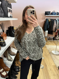 Suncoo pull taupe blanc T.M