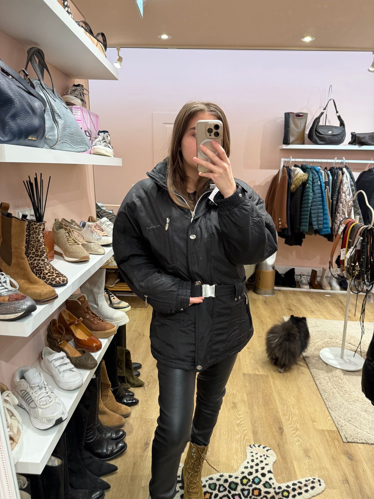 Doudoune Fusalp noire vintage T.L