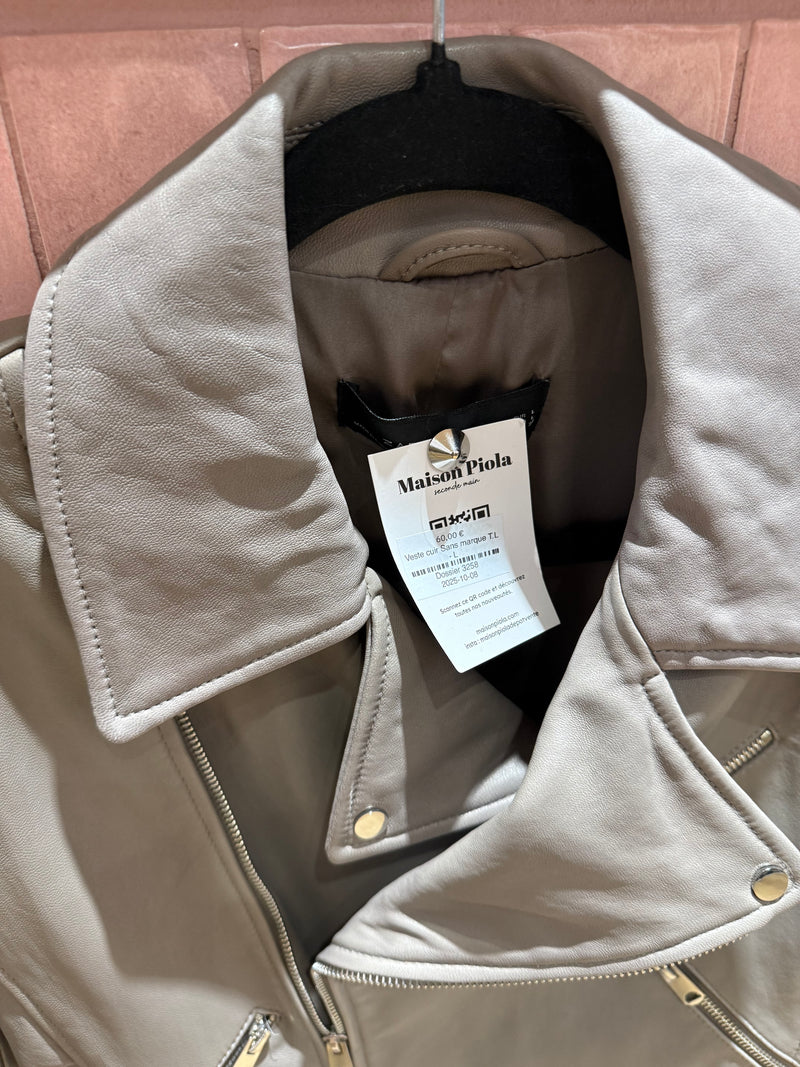 Veste cuir Zara T.L