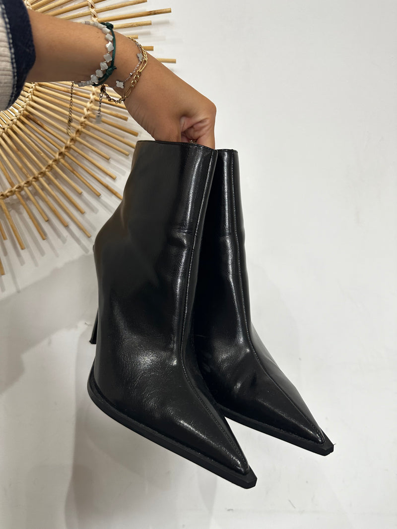 Bottines noires Zara T.39